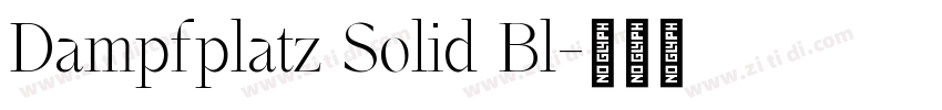 Dampfplatz Solid Bl字体转换